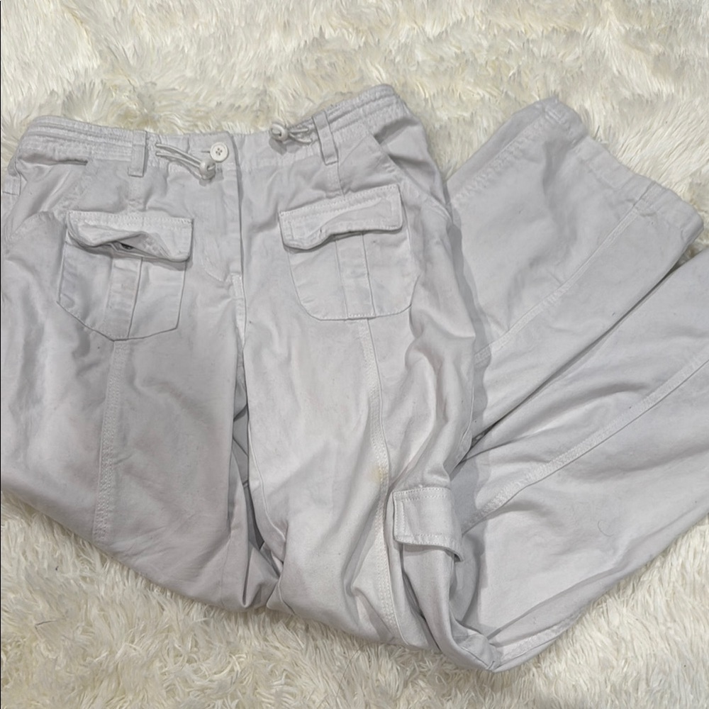 White Brandy Melville Kim Cargo Pants